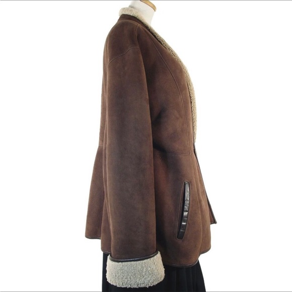 Vtg Kenzo shearling coat made in France size small - Picture 3 of 9